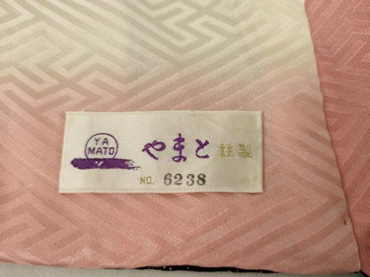 平和屋着物●豪華振袖　絞り　花蝶文　黒地　金銀彩　やまと誂製　正絹　逸品　AABL7645cs