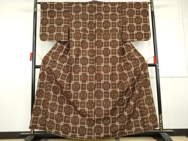 平和屋着物●本場琉球紬　琉球絣文様　正絹　逸品　AABL7657cs