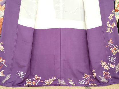 平和屋着物●豪華振袖　蔓帯鳳凰花文　暈し染め　金糸　ロング丈　正絹　逸品　AABL7658cs