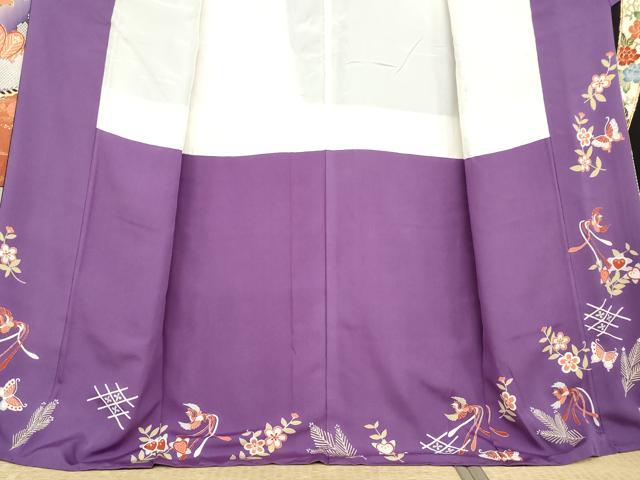 平和屋着物●豪華振袖　蔓帯鳳凰花文　暈し染め　金糸　ロング丈　正絹　逸品　AABL7658cs