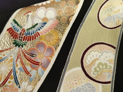平和屋着物●豪華振袖　蔓帯鳳凰花文　暈し染め　金糸　ロング丈　正絹　逸品　AABL7658cs