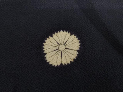 平和屋着物●アンティーク　大正ロマン　色留袖　刺繍　花船松文　鬼しぼ縮緬　正絹　逸品　AABL7672cs