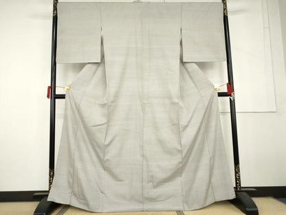 平和屋着物●上質な紬　十字　正絹　逸品　AABL7675cs
