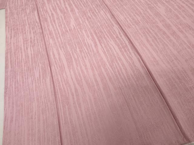 平和屋着物●上質な色無地　草花地紋　鴇色　正絹　逸品　AABL7678cs