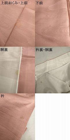 平和屋着物●上質な色無地　流水地紋　虹色　正絹　逸品　AABL7679cs