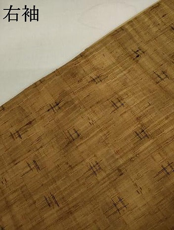 平和屋着物●訪問着　紬地　井桁絣　正絹　逸品　AABL7686cs