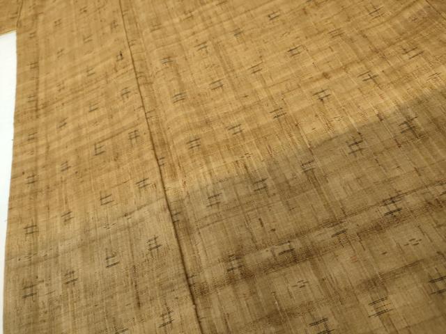 平和屋着物●訪問着　紬地　井桁絣　正絹　逸品　AABL7686cs