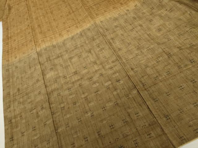 平和屋着物●訪問着　紬地　井桁絣　正絹　逸品　AABL7686cs