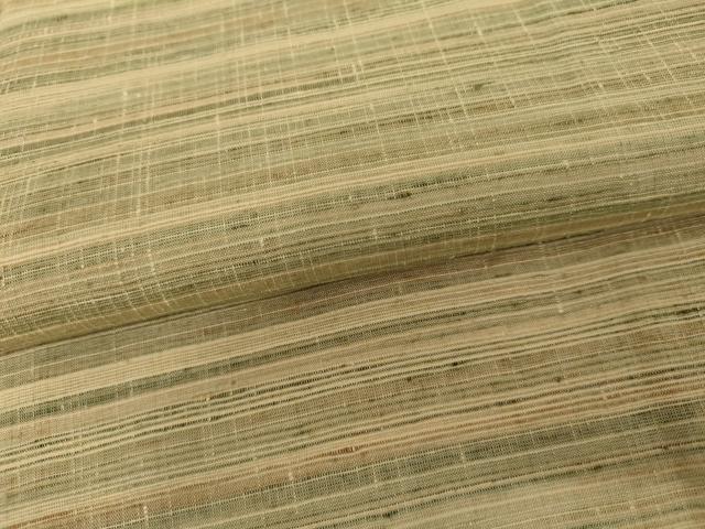 平和屋着物●紅花紬　米沢　横段文　ますいわ屋扱い　正絹　逸品　AABL7687cs