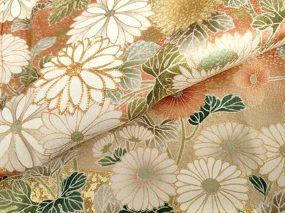 平和屋着物●豪華振袖　駒刺繍　葡萄枝花文　暈し染め　金彩　正絹　逸品　AABL7710cs