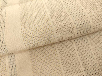 平和屋着物●本塩沢　110亀甲　間道　正絹　逸品　AABL7724cs