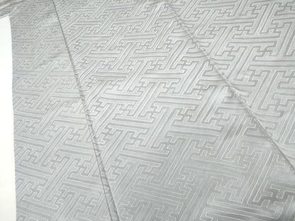平和屋着物●上質な小紋　紗綾形文　正絹　逸品　AABL7731cs