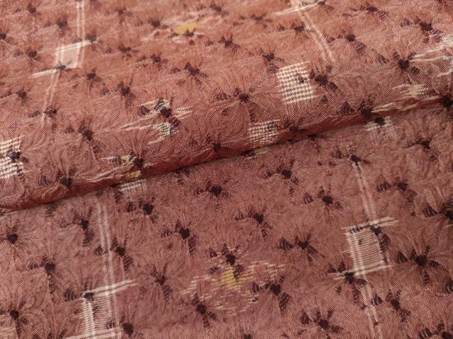 平和屋着物●上質な紬　総絞り　蜘蛛絞り　琉球絣文様　正絹　逸品　AABL7732cs