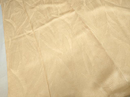 平和屋着物●上質な色無地　葉尽くし地紋　蜂蜜色　正絹　逸品　AABL7733cs