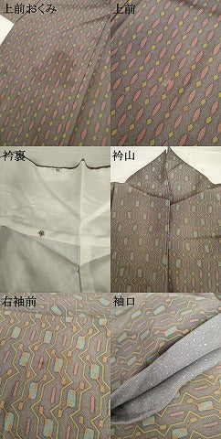 平和屋着物●二代目 川村久太郎　訪問着　幾何学柄　正絹　逸品　AABL7734cs
