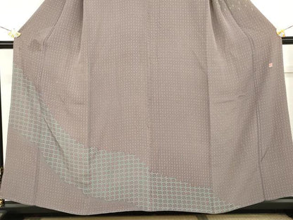 平和屋着物●二代目 川村久太郎　訪問着　幾何学柄　正絹　逸品　AABL7734cs