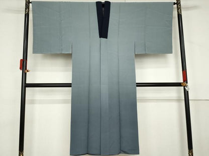 平和屋着物●男性　長襦袢　袷　手描き　立波風景松文　金彩　正絹　逸品　未使用　AABL7741cs