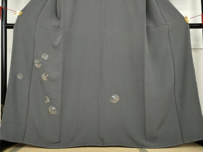 平和屋着物●訪問着　総刺繍　花丸文　金糸　正絹　逸品　AABL7746cs