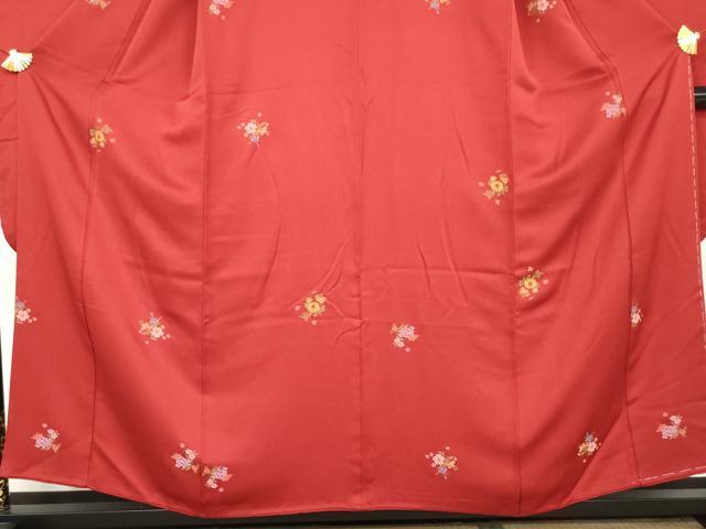 平和屋着物●豪華振袖　刺繍　草花文　正絹　逸品　AABL7747cs