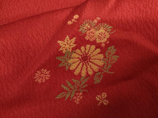 平和屋着物●豪華振袖　刺繍　草花文　正絹　逸品　AABL7747cs