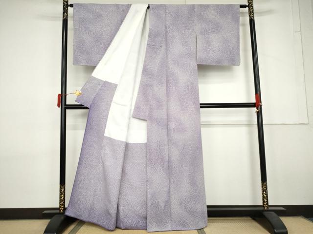 平和屋着物●江戸小紋　小花柄　暈し染め　正絹　逸品　AABL7749cs