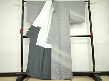 平和屋着物●訪問着　霞文　暈し染め　正絹　逸品　AABL7752cs
