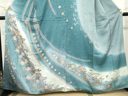 平和屋着物●訪問着　辻が花　絞り　暈し染め　正絹　逸品　AABL7755cs