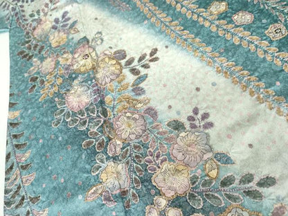 平和屋着物●訪問着　辻が花　絞り　暈し染め　正絹　逸品　AABL7755cs
