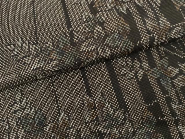 平和屋着物●本場大島紬　9マルキ　枝葉間道　正絹　逸品　AABL7756cs