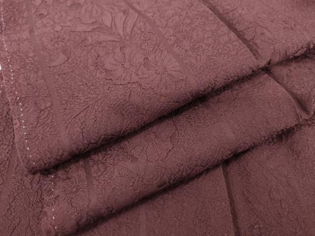 平和屋着物●上質な色無地　辻が花地紋　梅紫色　正絹　逸品　AABL7777cs
