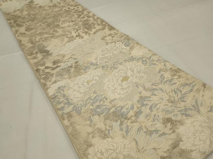 平和屋着物◎六通柄袋帯　唐織　草花文　金銀糸　正絹　逸品　AABL7811ou