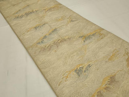 平和屋着物◎西陣　六通柄　京本袋帯　立波文　金糸　正絹　逸品　AABL7813ou