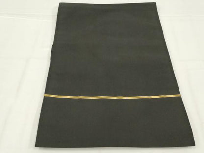 平和屋着物◎爪掻き本綴れ　つけ帯　草花文　黒地　金糸　正絹　逸品　未使用　AABL7837ou