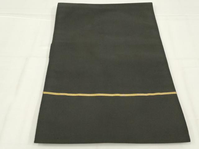 平和屋着物◎爪掻き本綴れ　つけ帯　草花文　黒地　金糸　正絹　逸品　未使用　AABL7837ou