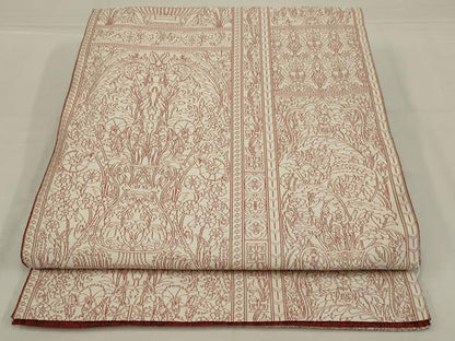 平和屋着物◎両面　全通柄袋帯　飾花文　正絹　逸品　未使用　AABL7839ou