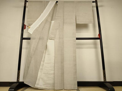 平和屋着物＊夏物　越後上布　蚊絣　苧麻　逸品　AABL7845jd