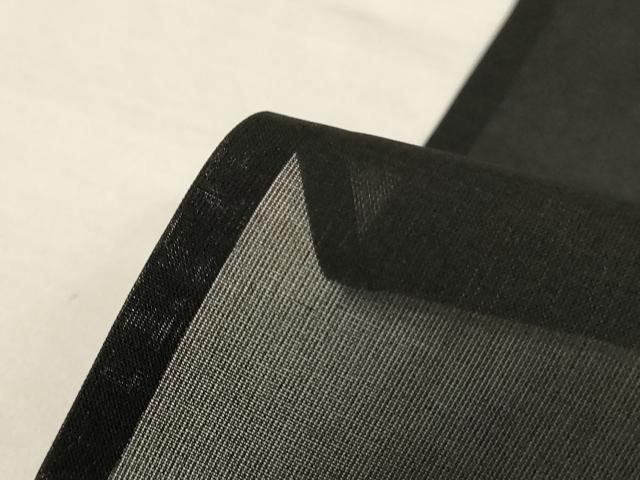 平和屋着物＊夏物　夏大島　瓢箪　黒地　正絹　逸品　AABL7847jd