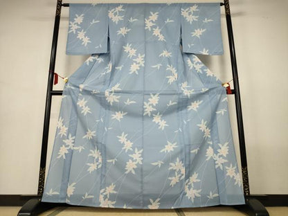 平和屋着物＊夏物　小紋　絽　草花文　高島屋扱い　さんび謹製　洗える着物　AABL7851jd