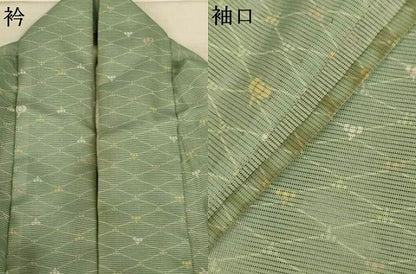 平和屋着物＊夏物　小紋　絽　網目花文　洗える着物　AABL7853jd