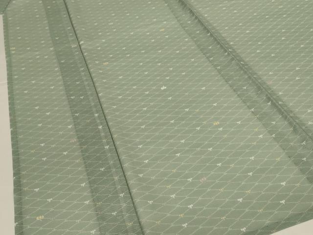 平和屋着物＊夏物　小紋　絽　網目花文　洗える着物　AABL7853jd