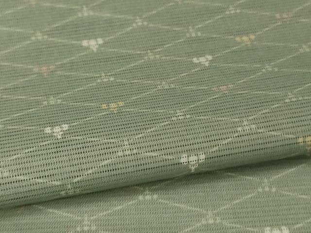 平和屋着物＊夏物　小紋　絽　網目花文　洗える着物　AABL7853jd