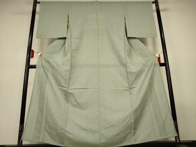 平和屋着物＊夏物　色無地　紗　柳鼠色　正絹　逸品　AABL7855jd