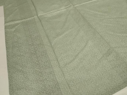 平和屋着物＊夏物　色無地　紗　柳鼠色　正絹　逸品　AABL7855jd