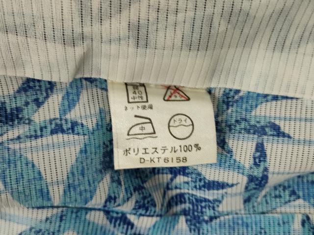 平和屋着物＊夏物　小紋　絽　草葉文　洗える着物　AABL7891jd
