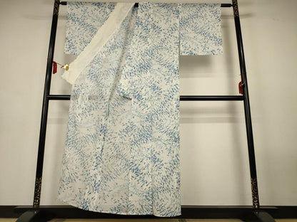 平和屋着物＊夏物　小紋　絽　萩　勝虫　洗える着物　AABL7894jd
