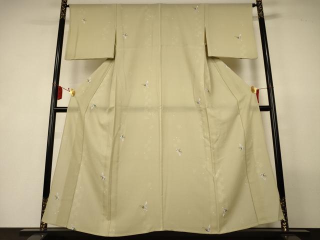 平和屋着物＊夏物　小紋　紗　瓢箪花文　洗える着物　AABL7899jd