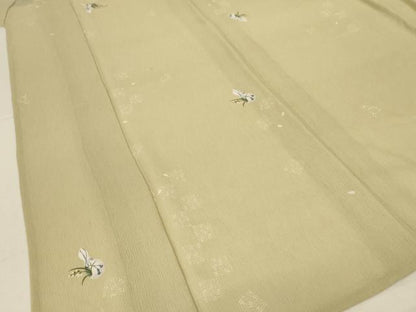 平和屋着物＊夏物　小紋　紗　瓢箪花文　洗える着物　AABL7899jd