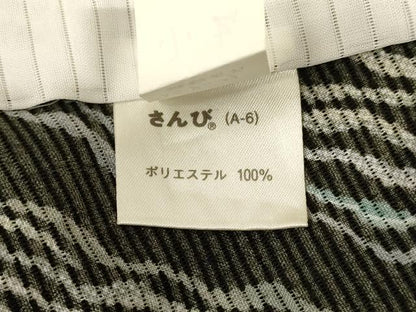 平和屋着物＊夏物　小紋　絽縮緬　よろけ斜縞　黒地　さんび謹製　洗える着物　AABL7901jd