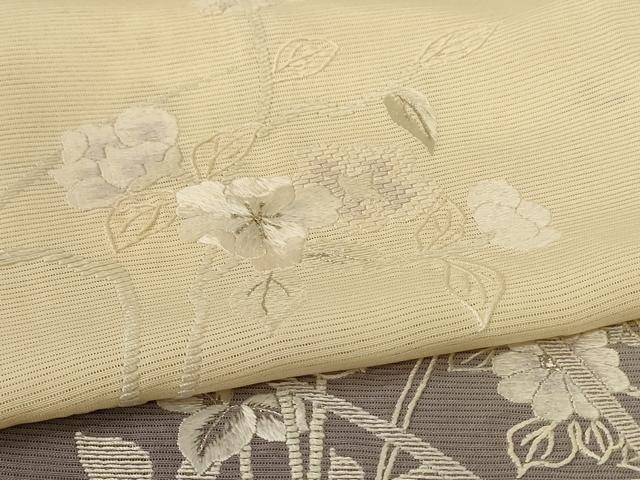 平和屋着物＊夏物　訪問着　絽　手刺繍　草花文　暈し染め　正絹　逸品　AABL7909jd