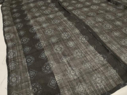 平和屋着物＊夏物　重要無形文化財　本場宮古上布　幾何学文様　苧麻　逸品　AABL7911jd